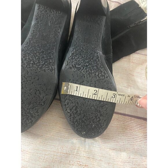 C La Canadienne Women's Black Suede Ankle Booties - 6 1/2M - Picture 8 of 12